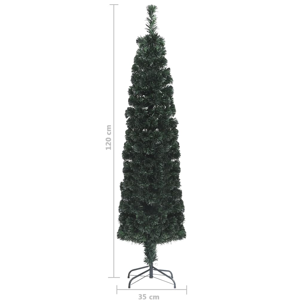 Árvore de Natal artificial fina c/ suporte 120 cm fibra ótica - Image 8