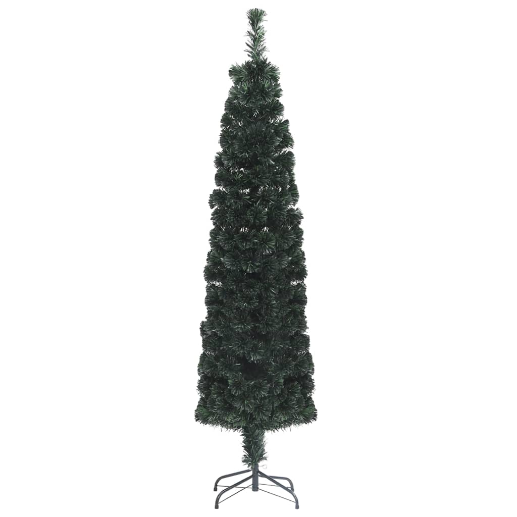 Árvore de Natal artificial fina c/ suporte 180 cm fibra ótica - Image 2