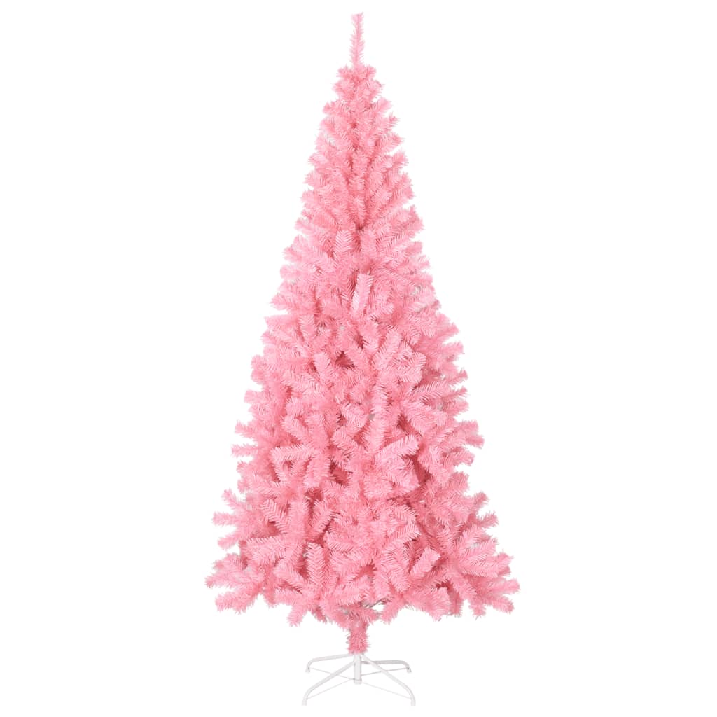 Árvore de Natal artificial com suporte 240 cm PVC rosa - Image 2