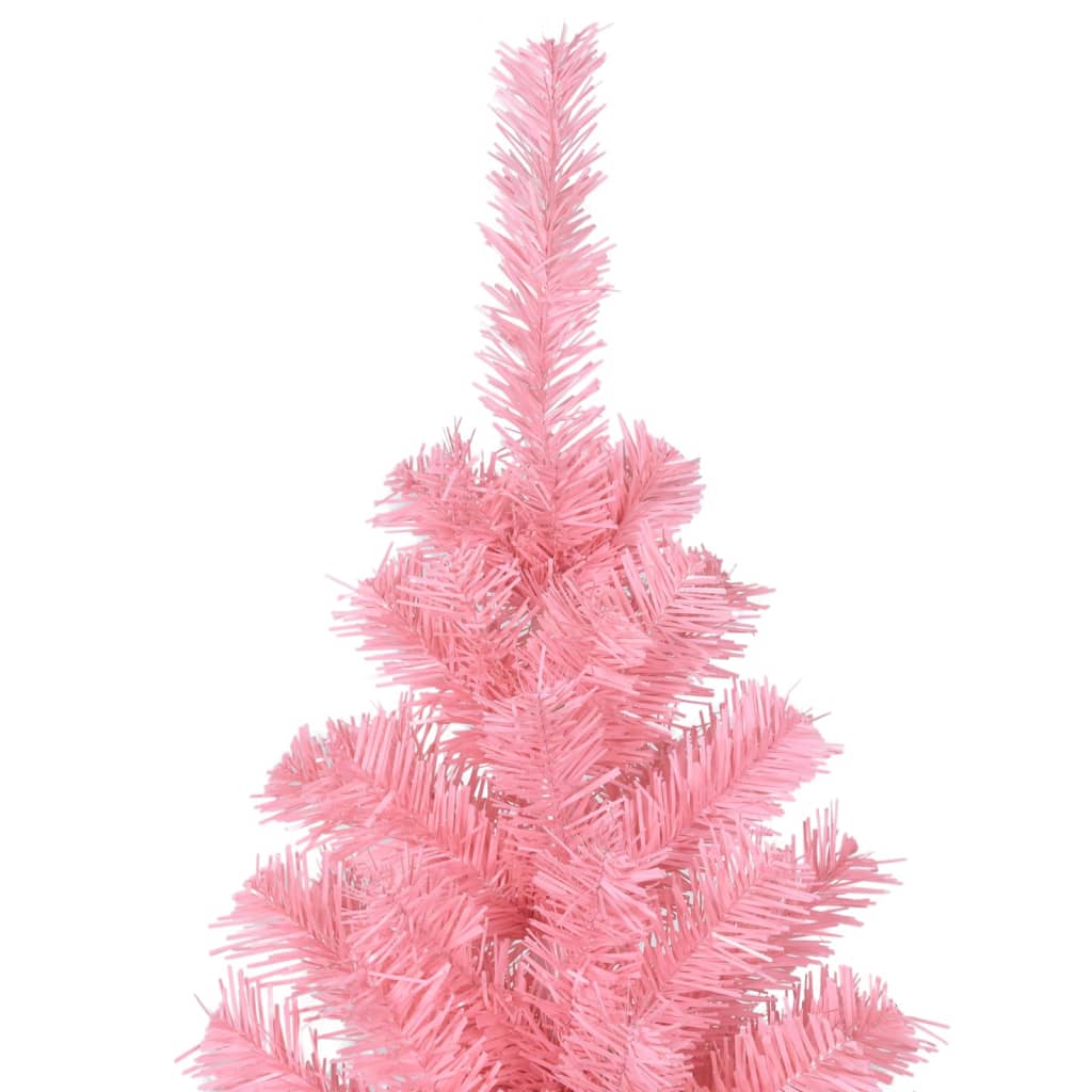 Árvore de Natal artificial com suporte 240 cm PVC rosa - Image 3