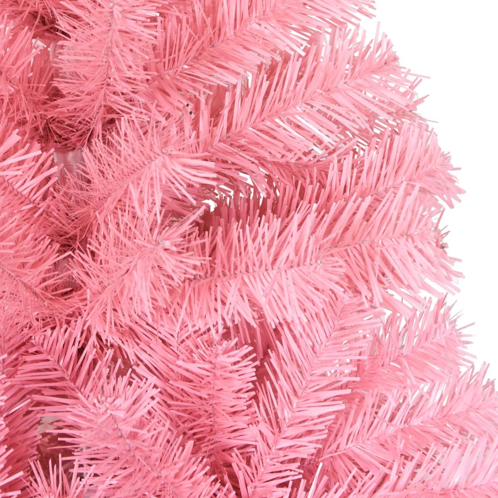 Árvore de Natal artificial com suporte 240 cm PVC rosa - Image 4