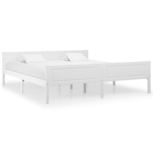 Estrutura de cama em pinho maciço 180x200 cm branco