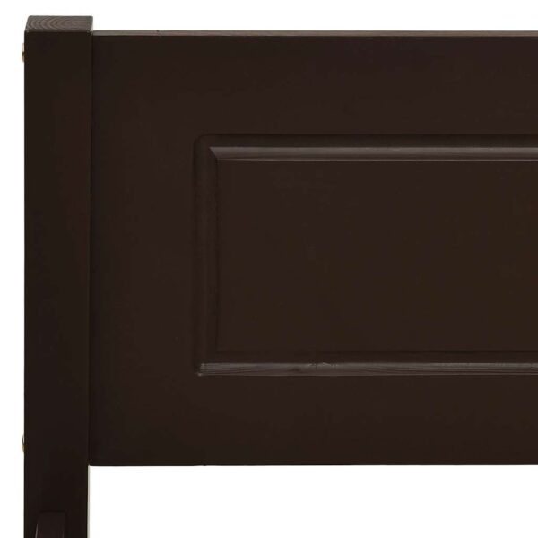 Estrutura de cama 120x200 cm pinho maciço castanho-escuro - Image 5