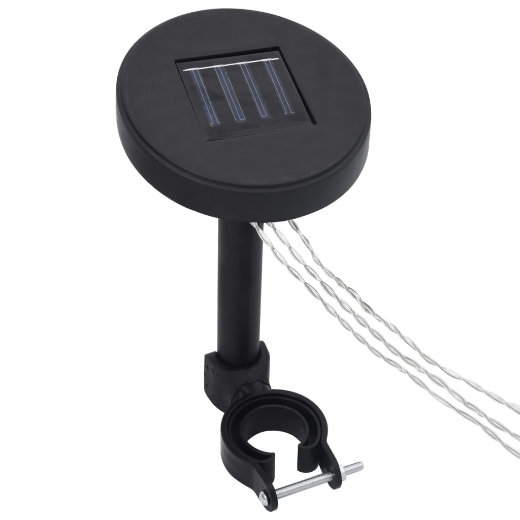 Gazebo com toldo duplo e cordões de luzes LED 3x4 m branco - Image 7