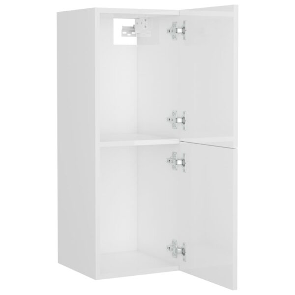 Conj. de móveis de casa de banho contraplacado branco brilhante - Image 4