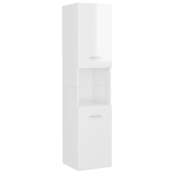 Conj. de móveis de casa de banho contraplacado branco brilhante - Image 6