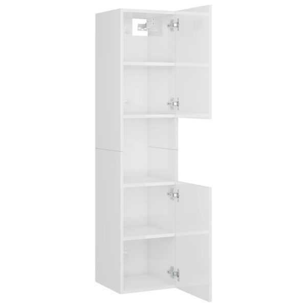 Conj. de móveis de casa de banho contraplacado branco brilhante - Image 7