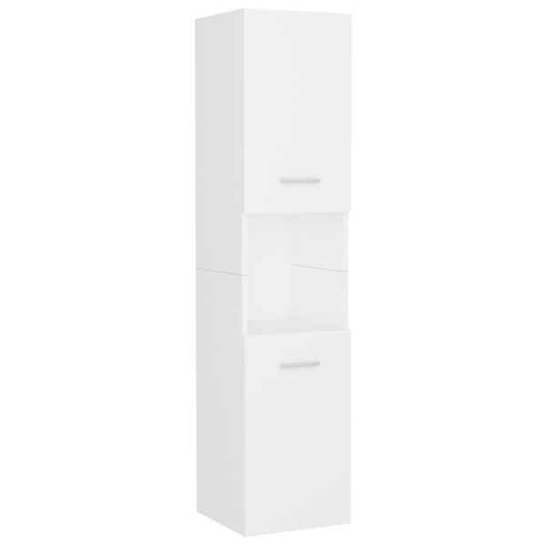 Conjunto de móveis de casa de banho madeira processada branco - Image 3