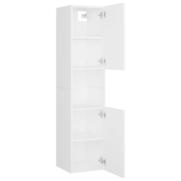 Conjunto de móveis de casa de banho madeira processada branco - Image 4