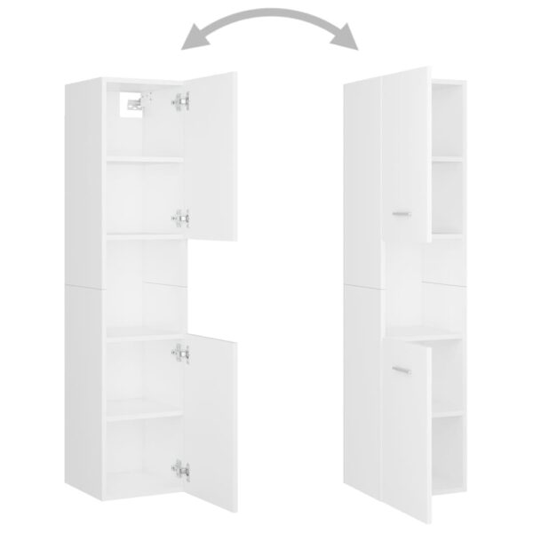 Conjunto de móveis de casa de banho madeira processada branco - Image 5