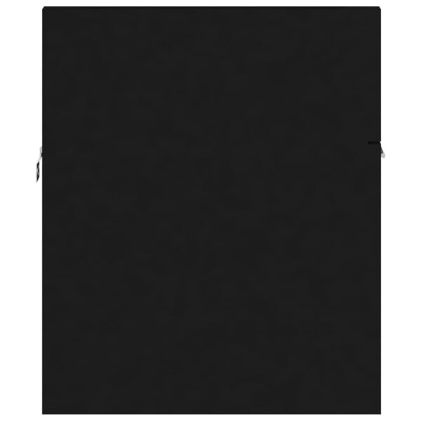 Conjunto de móveis de casa de banho derivados de madeira preto - Image 8