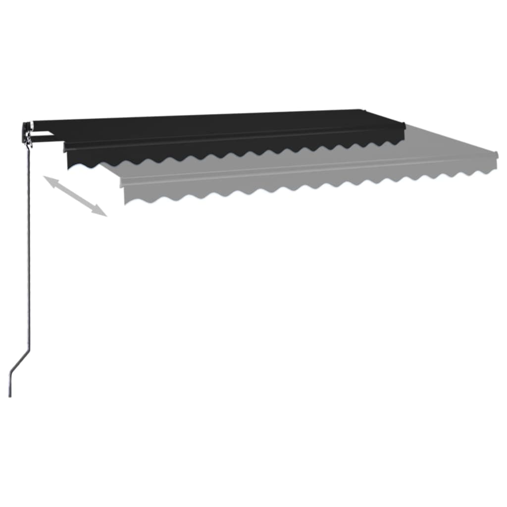 Toldo retrátil manual 400x350 cm antracite - Image 2