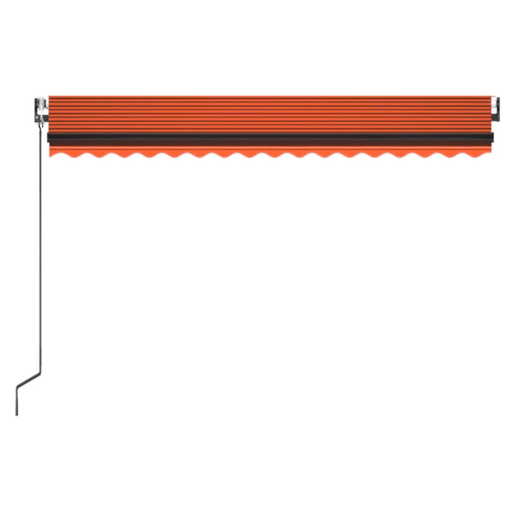 Toldo retrátil automático 400x350 cm laranja e castanho - Image 3
