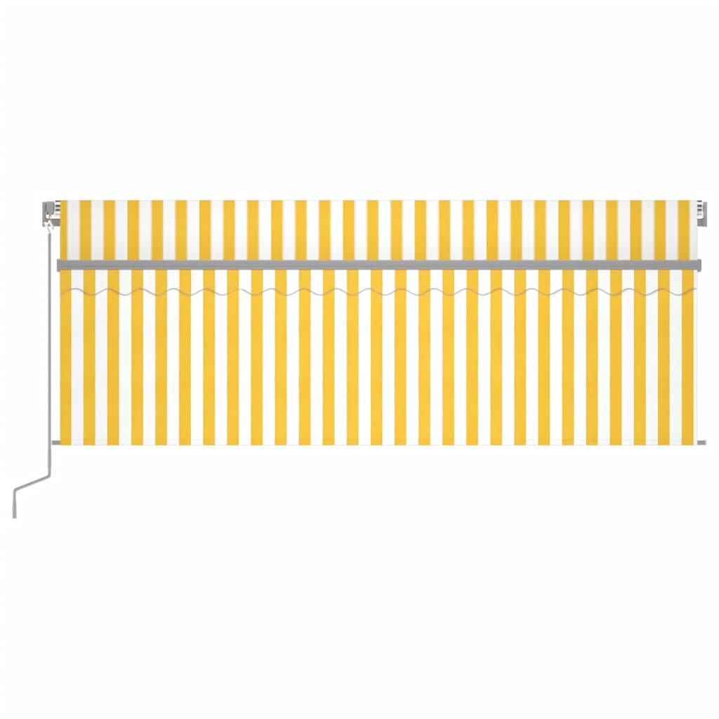 Toldo retrátil automático com estore 4x3 m amarelo e branco - Image 2