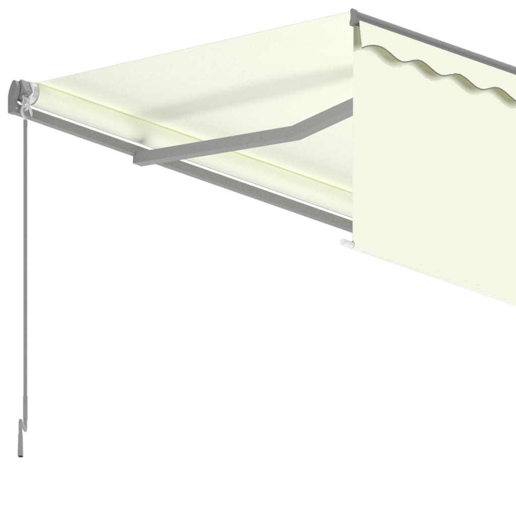 Toldo retrátil manual com estore 5x3 m cor creme - Image 4