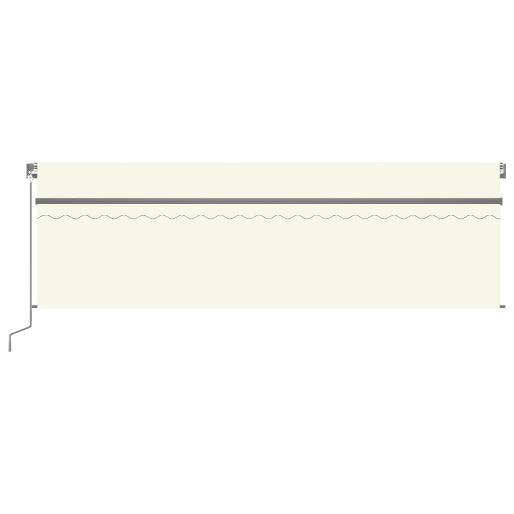 Toldo retrátil manual com estore/LED 5x3 m cor creme - Image 2