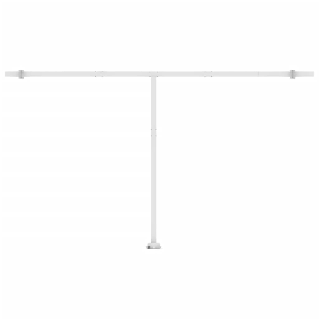 Toldo retrátil manual com LED 500x300 cm amarelo e branco - Image 7