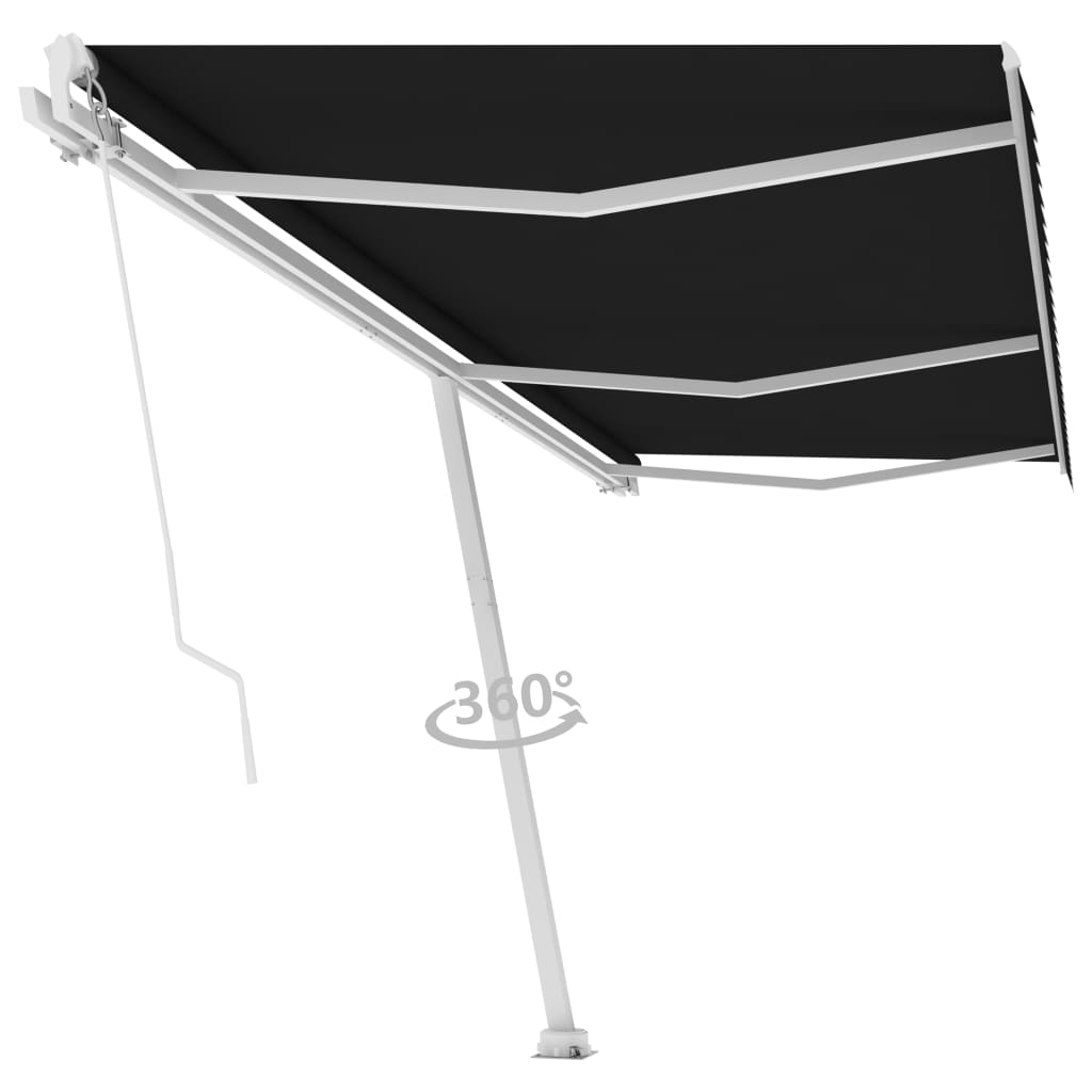 Toldo retrátil manual independente 600x300 cm antracite - Image 2