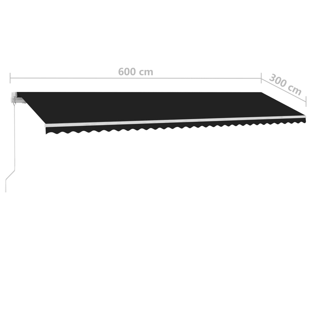 Toldo retrátil manual independente 600x300 cm antracite - Image 11