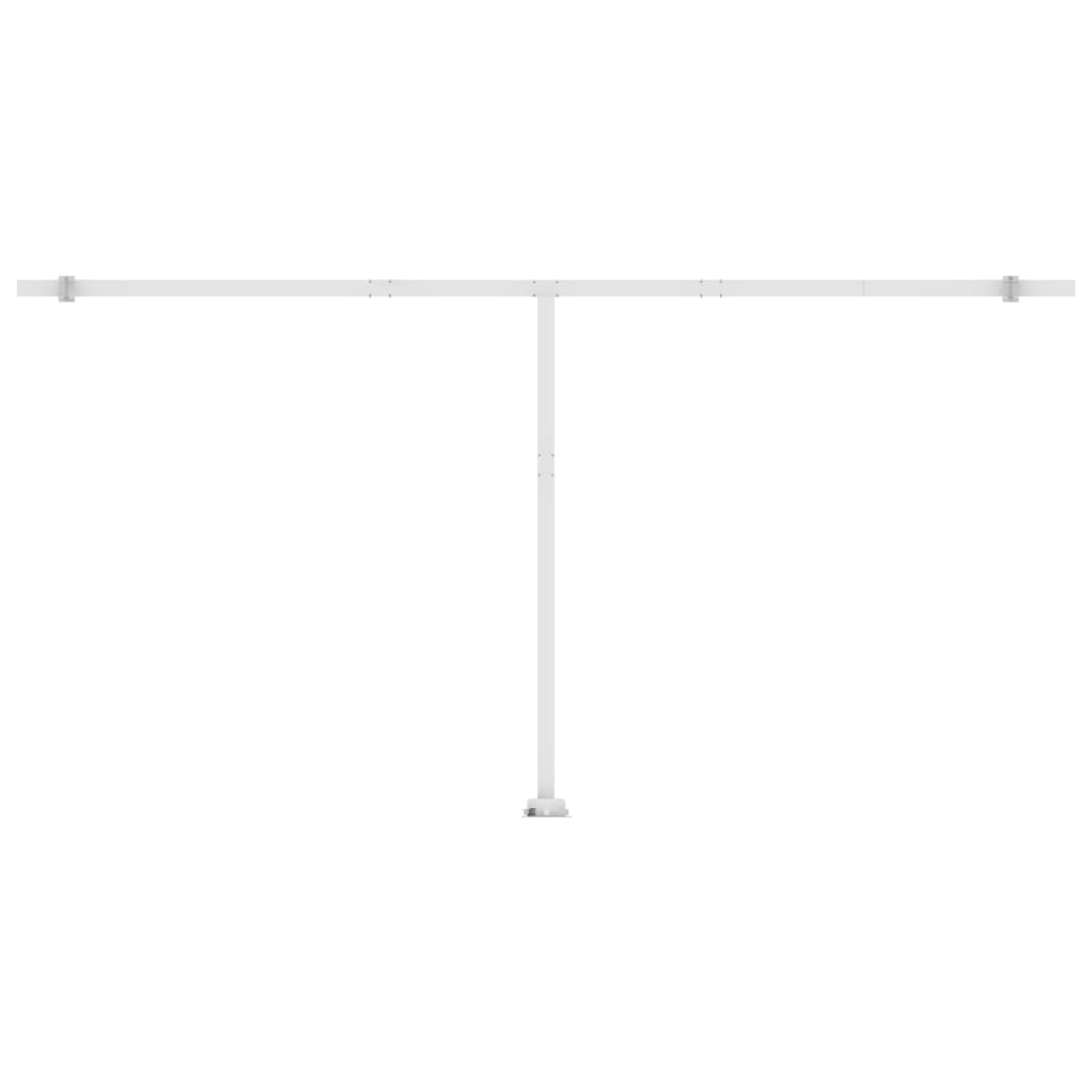 Toldo retrátil manual com LED 600x350 cm amarelo e branco - Image 8