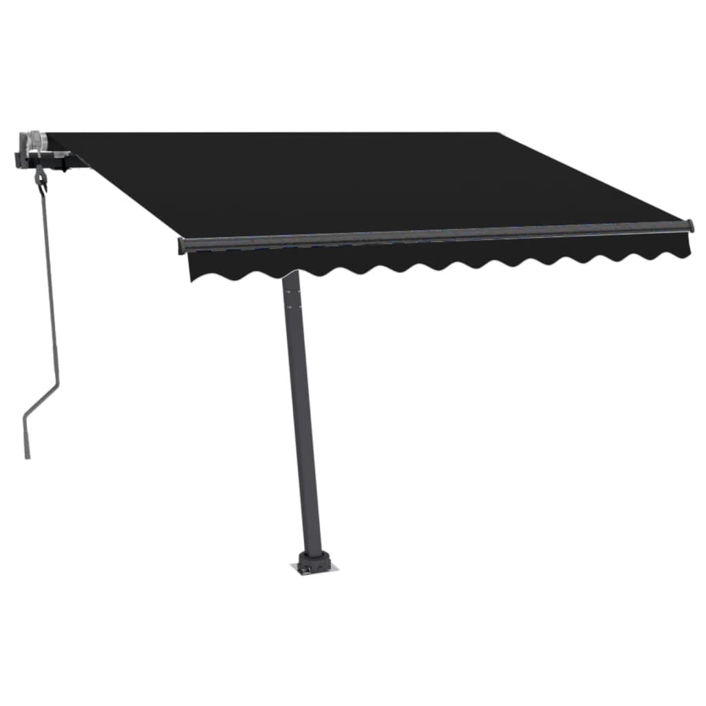 Toldo retrátil manual com LED 300x250 cm antracite - Image 4