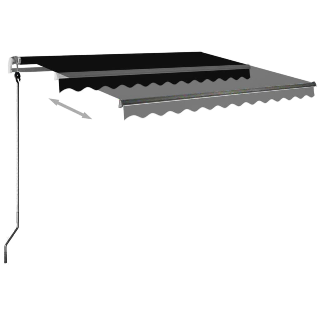 Toldo retrátil manual com LED 300x250 cm antracite - Image 5