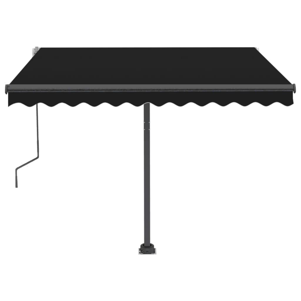 Toldo retrátil manual com LED 300x250 cm antracite - Image 6