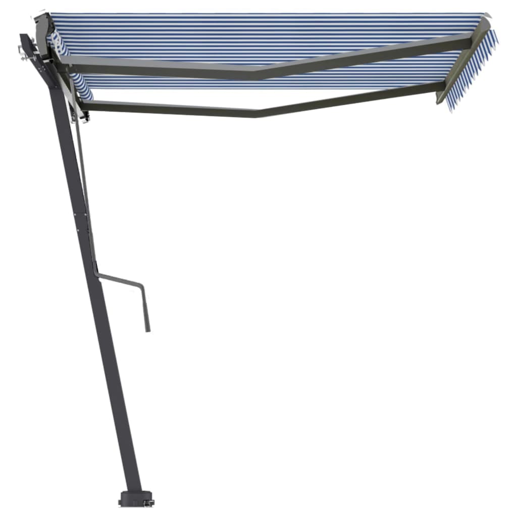 Toldo automático independente 300x250 cm azul e branco - Image 5