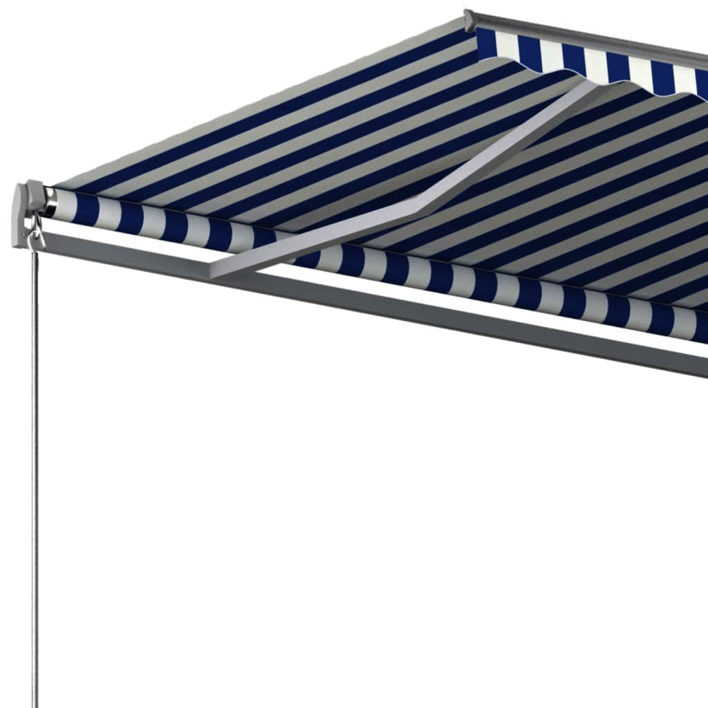 Toldo automático independente 300x250 cm azul e branco - Image 6