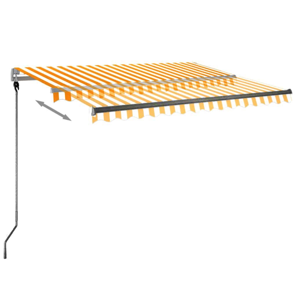 Toldo automático independente 300x250 cm amarelo e branco - Image 3