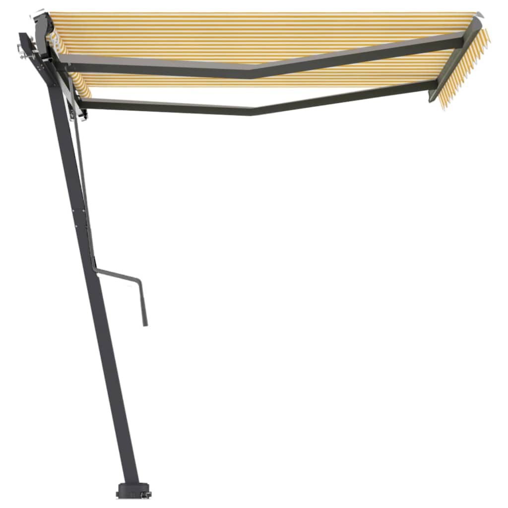 Toldo automático independente 300x250 cm amarelo e branco - Image 5