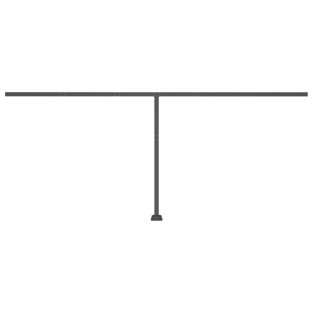 Toldo retrátil manual com LED 500x300 cm azul e branco - Image 8