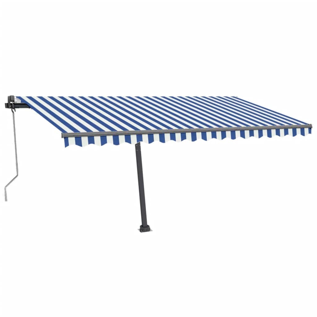 Toldo automático independente 400x350 cm azul e branco - Image 2