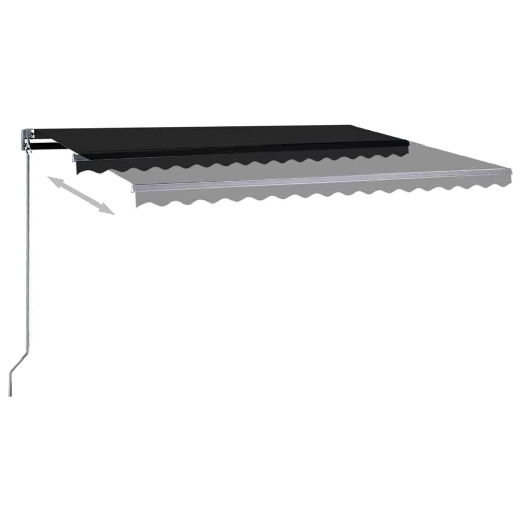 Toldo automático com LED e sensor de vento 450x350 cm antracite - Image 5