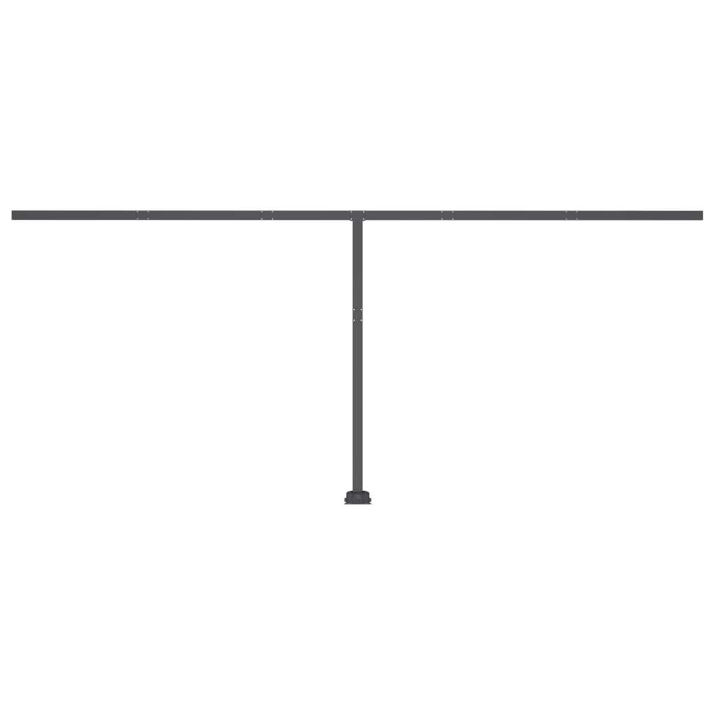 Toldo retrátil manual com LED 500x350 cm amarelo e branco - Image 8