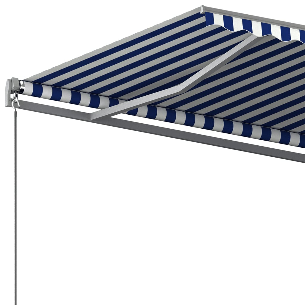 Toldo automático independente 500x350 cm azul e branco - Image 6