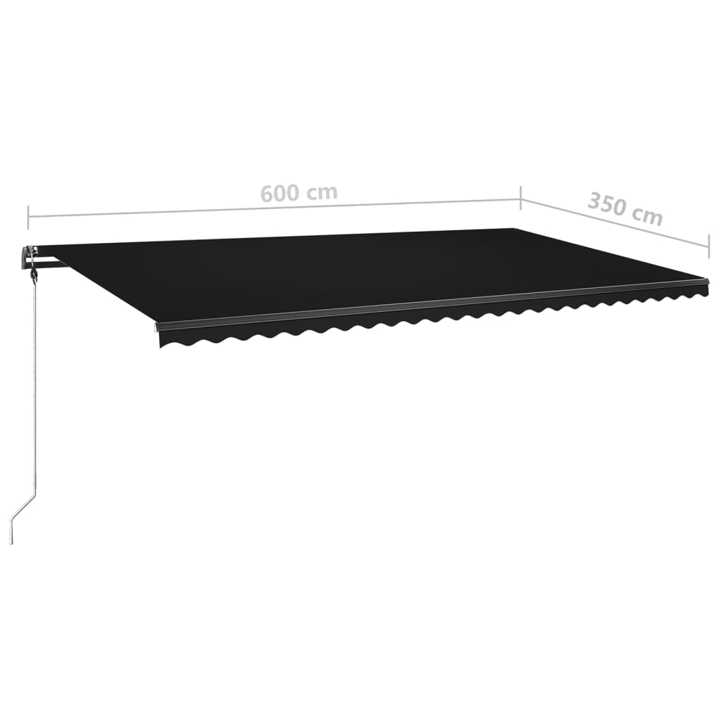 Toldo retrátil manual independente 600x350 cm antracite - Image 12