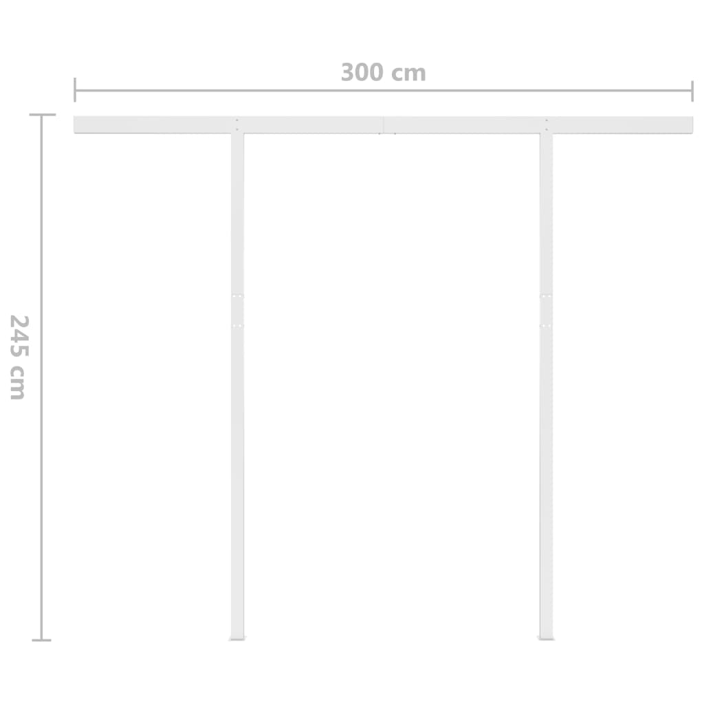 Toldo automático LED e sensor de vento 3,5x2,5 m azul e branco - Image 12