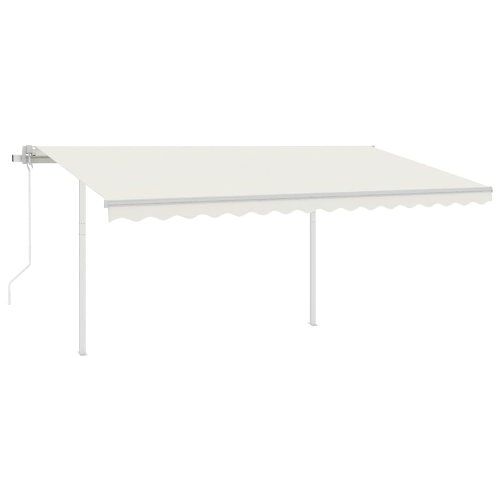 Toldo automático c/ LED e sensor de vento 4,5x3 m cor creme - Image 2