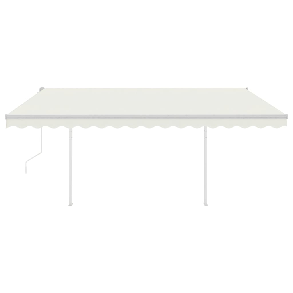 Toldo automático c/ LED e sensor de vento 4,5x3 m cor creme - Image 4