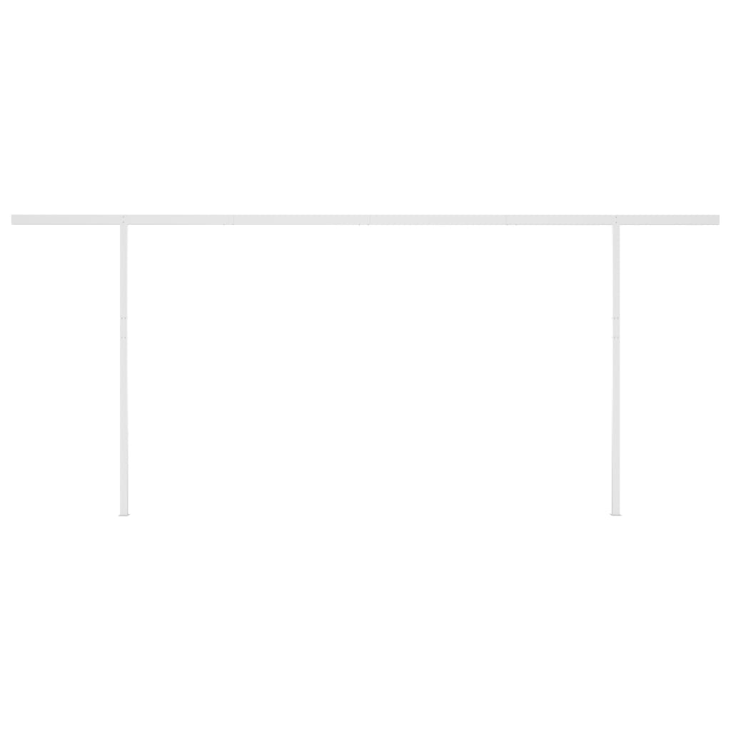 Toldo retrátil manual com LED 6x3,5 m azul e branco - Image 7
