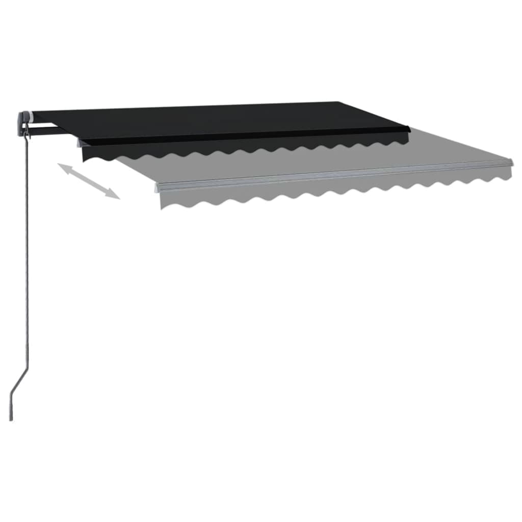 Toldo retrátil manual com LED 3x2,5 m antracite - Image 3