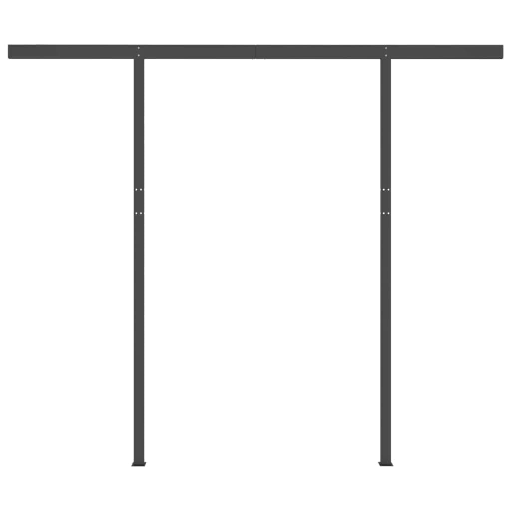 Toldo retrátil manual com LED 3x2,5 m laranja e castanho - Image 7