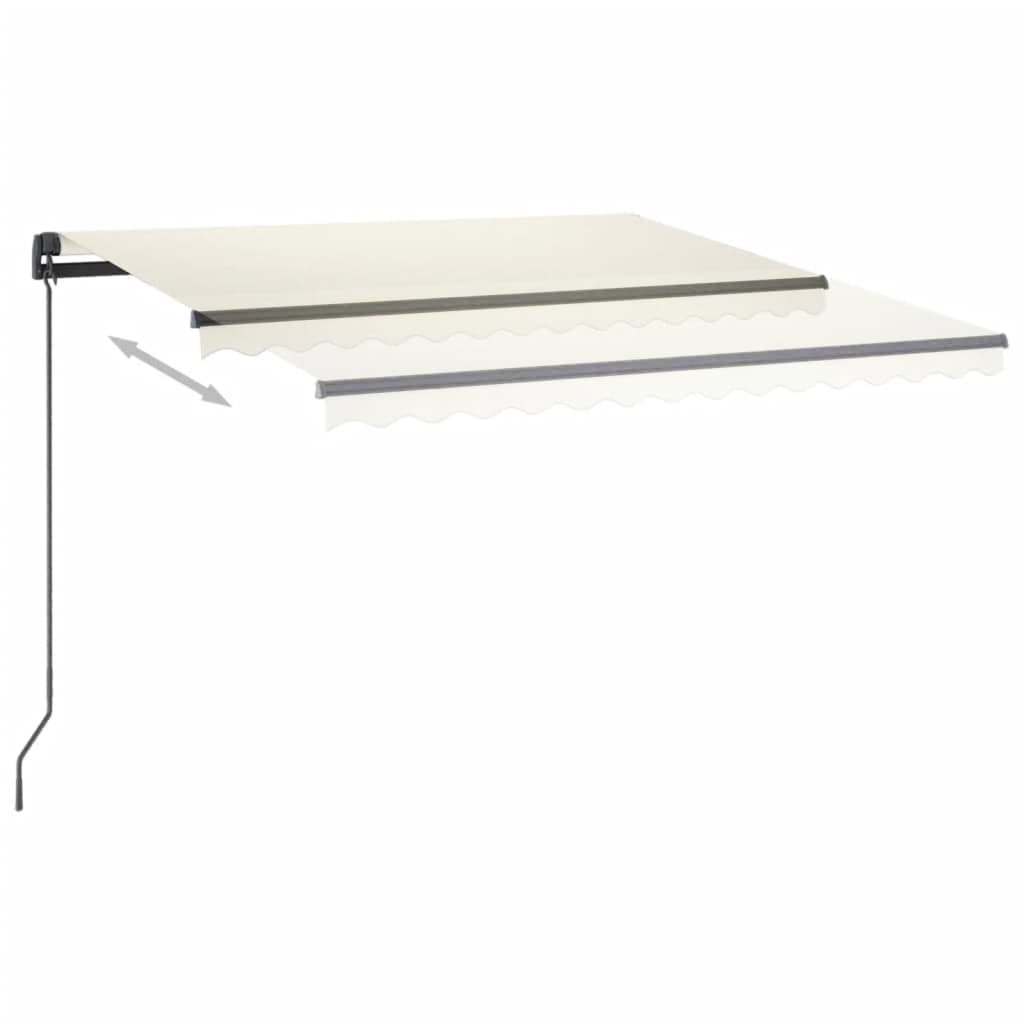 Toldo automático c/ LED e sensor de vento 3x2,5 m cor creme - Image 3