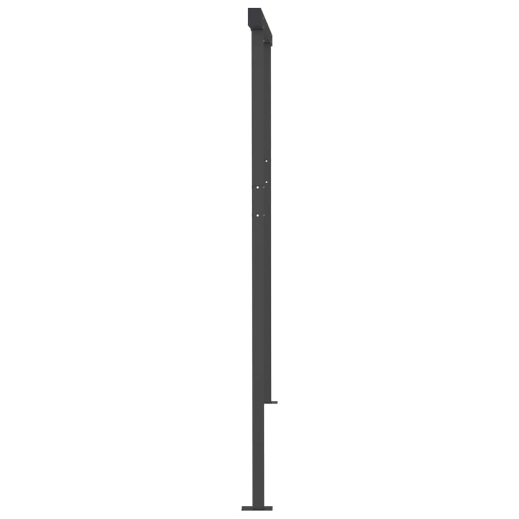 Toldo retrátil manual com luzes LED 4x3 m azul e branco - Image 8