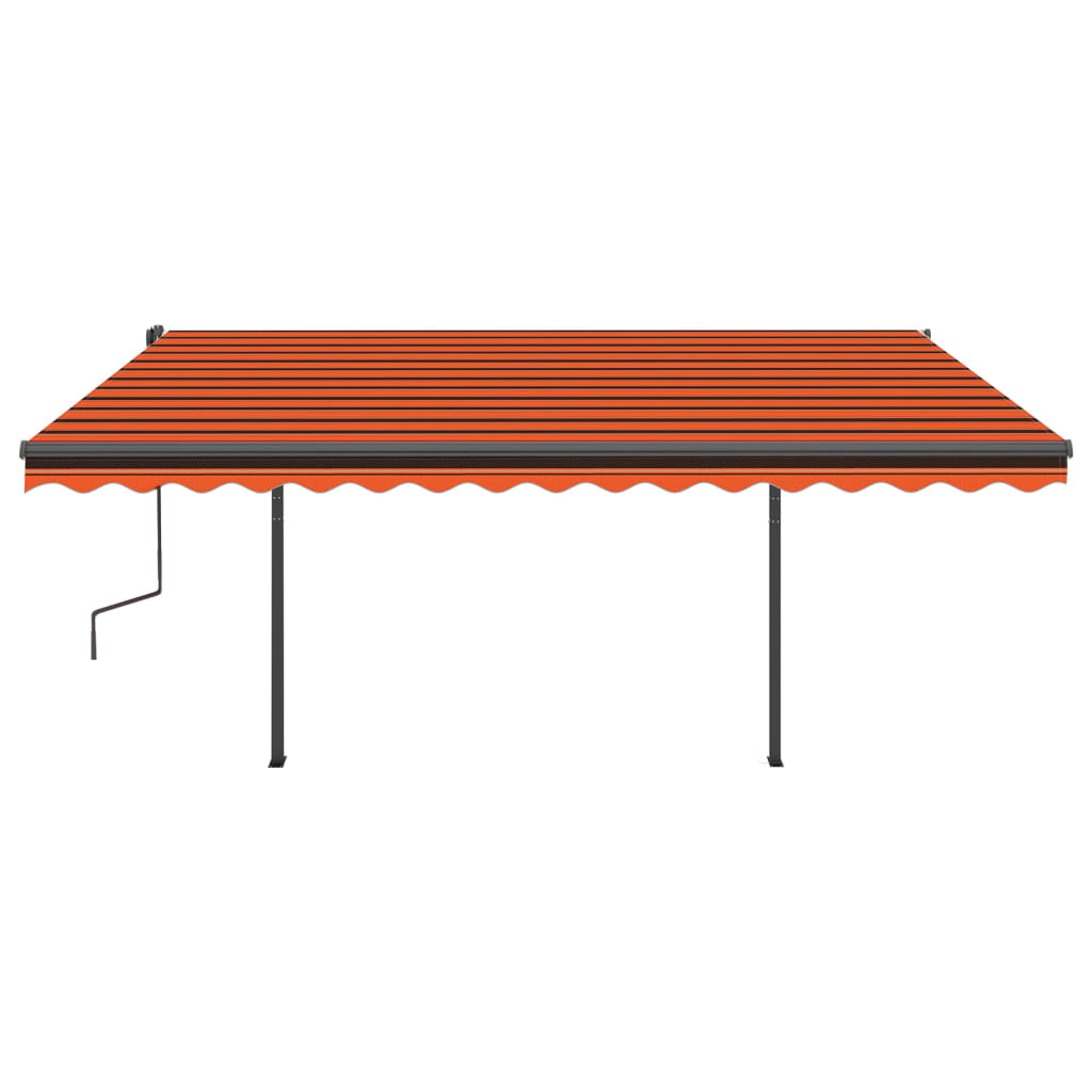 Toldo automático c/ LED e sensor de vento 4x3m laranja/castanho - Image 4