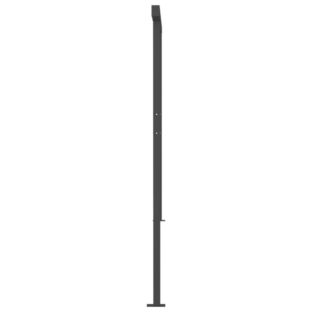 Toldo retrátil manual com postes 6x3 m amarelo e branco - Image 8