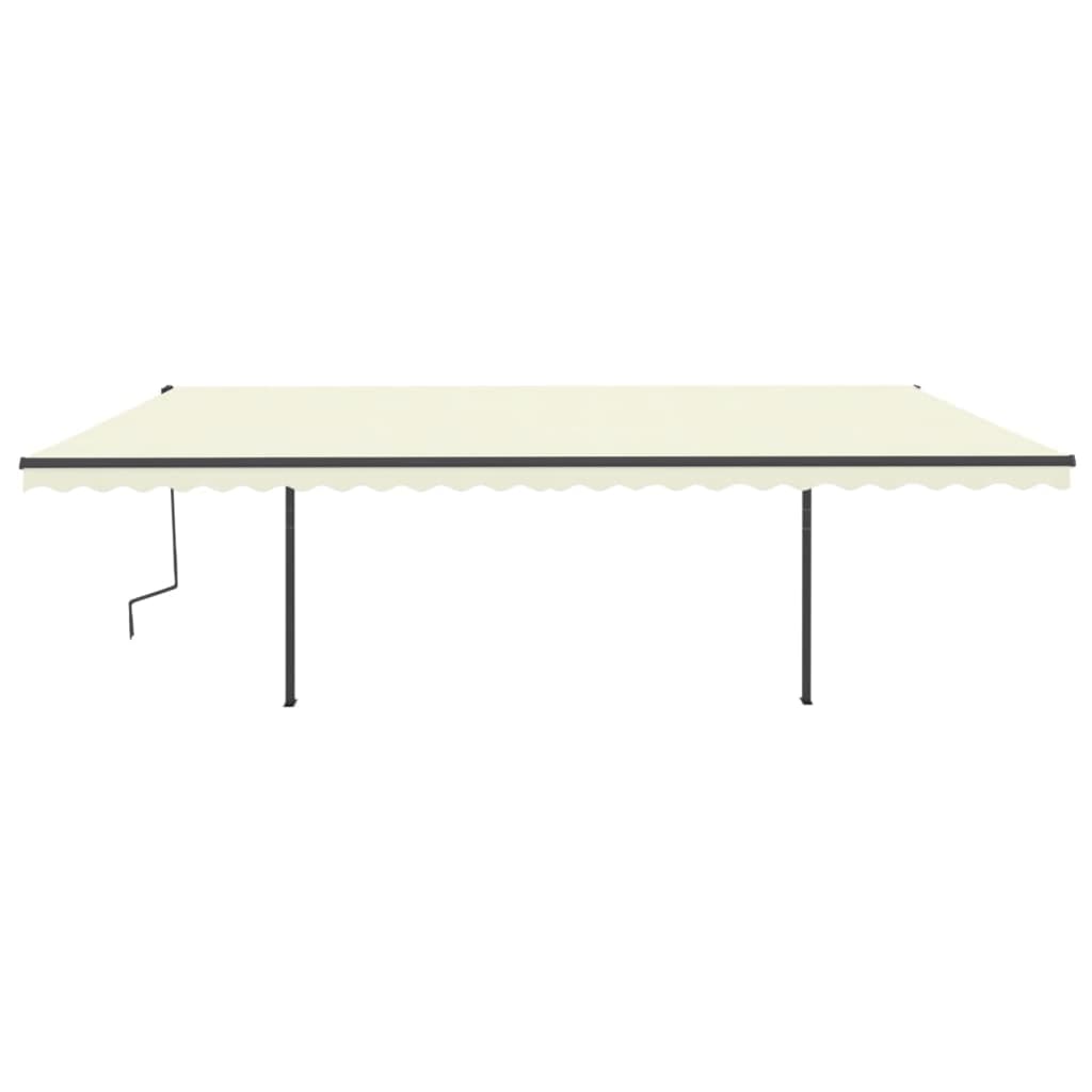 Toldo retrátil manual com LED 6x3 m cor creme - Image 3