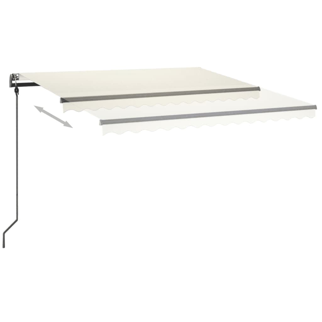 Toldo automático c/ LED e sensor de vento 4x3,5 m cor creme - Image 3
