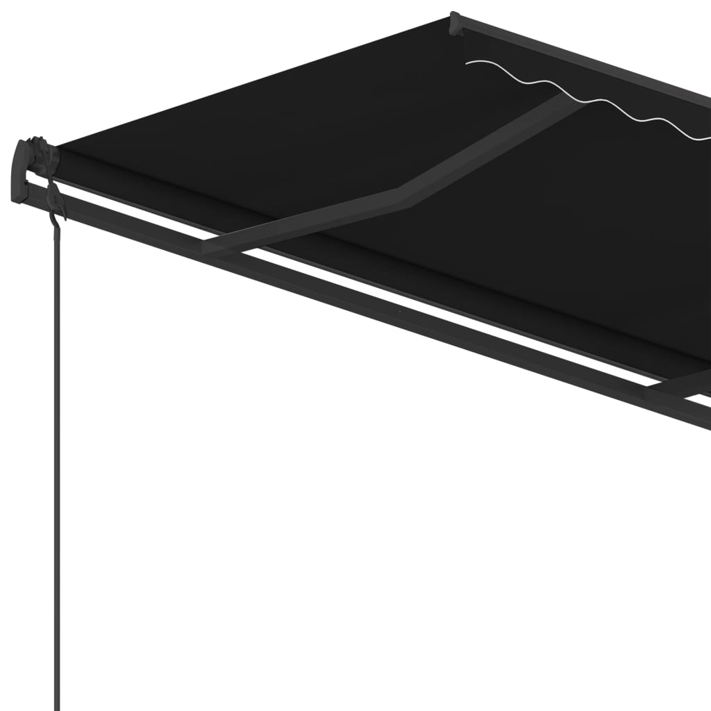 Toldo retrátil manual com postes 4,5x3,5 m antracite - Image 6